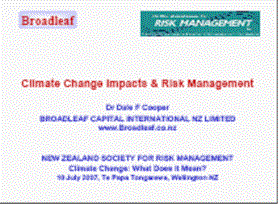 Climate Change:&nbsp; What Does It Mean?: presentation by Dr Dale Cooper