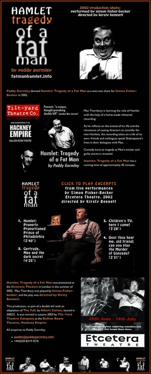 Click for the Hamlet, Tragedy of a Fat Man website
