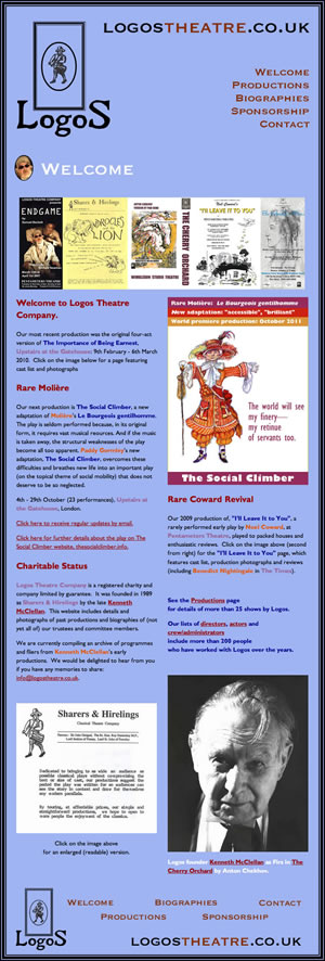 Click for the Logos Theatre website