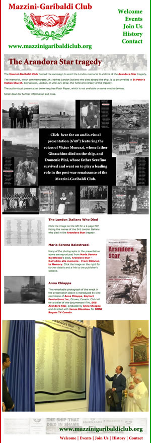 Click for the Mazzini-Garibaldi Club website