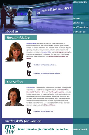 Click for the Media Skills for Women website