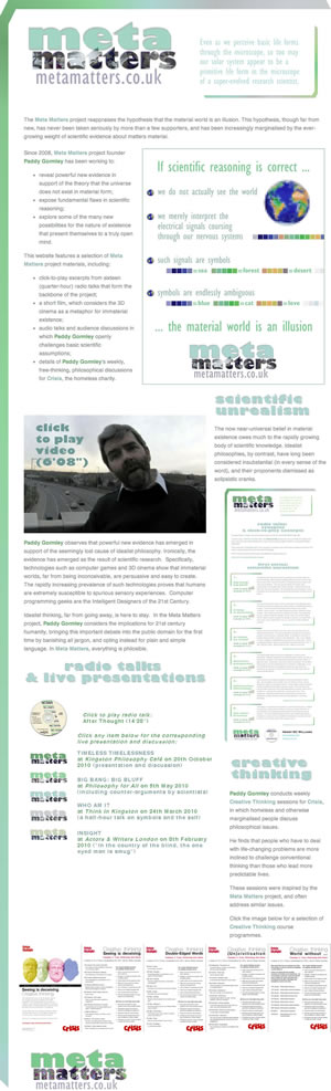 Click for the metamatters website