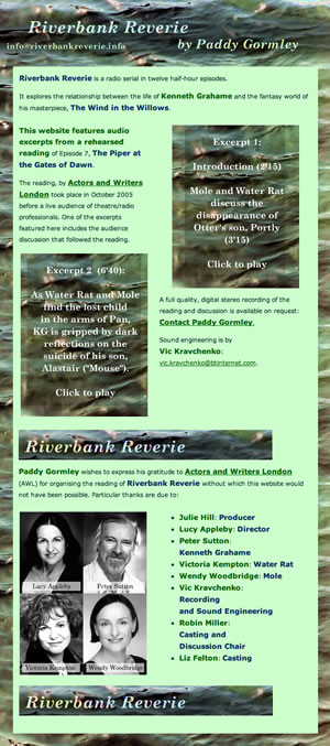 Click for Paddy Gormley's Riverbank Reverie website