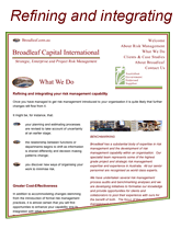 refining and integrating risk management